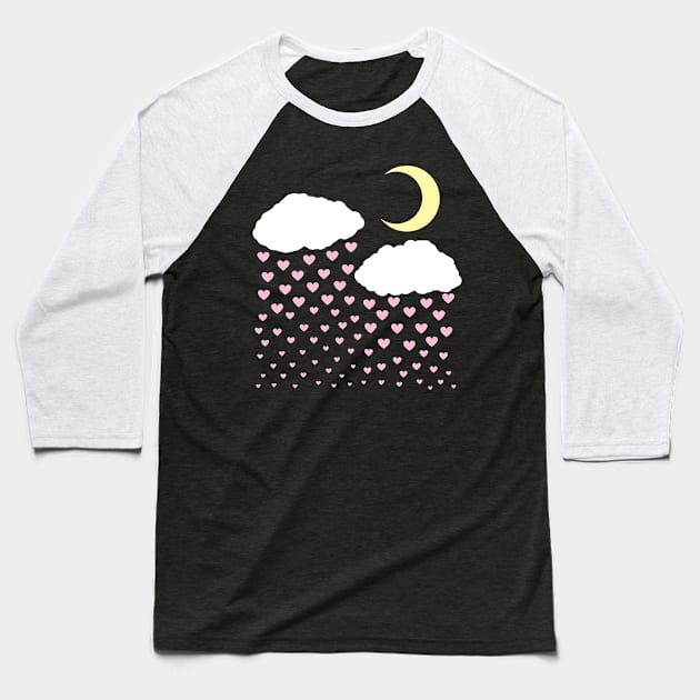 It's Raining Sweet Love Baseball T-Shirt by ShinyBat